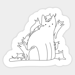 Cats on Cats Sticker